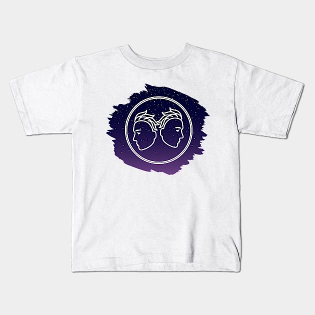 Gemini Kids T-Shirt by Elysart